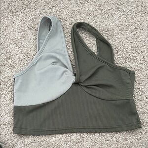 Two-Tone Ribbed Cropped Tank